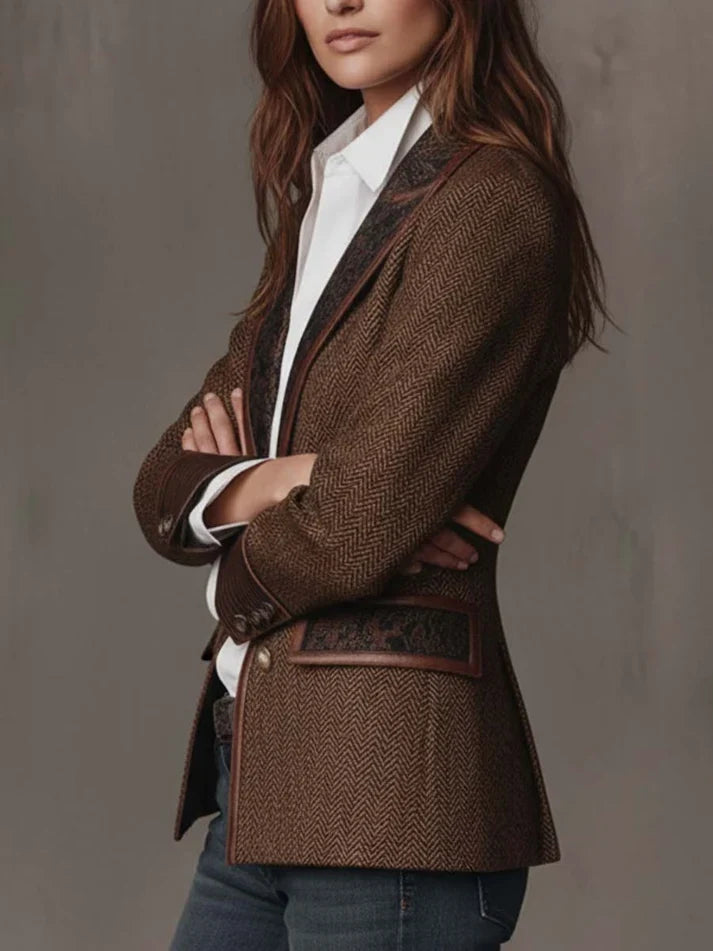 Consuelo | Blazer con Paneles de Espiga