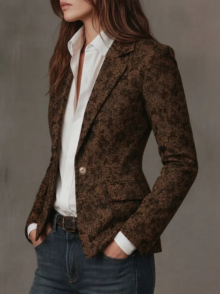 Antonia | Blazer de Jacquard con Motivo Paisley